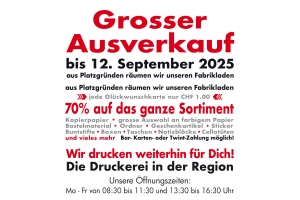 Grosser Ausverkauf - FABRIKLADEN
